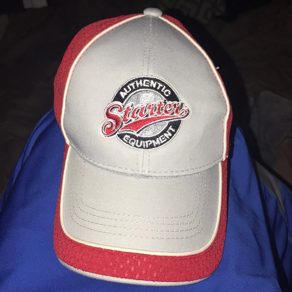 Youth red mesh Authentic starter equipment  hat